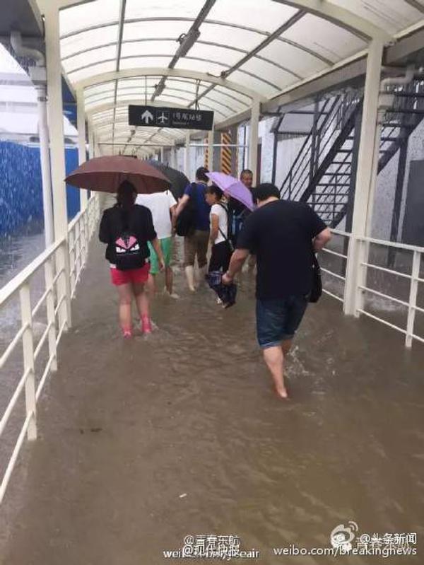 上海虹橋被淹