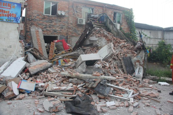 蒼南龍港雙桂村房屋倒塌