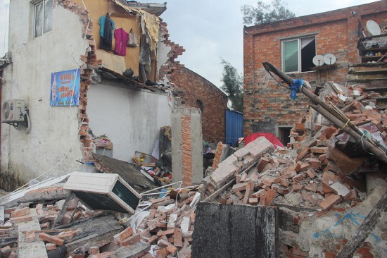 蒼南龍港雙桂村房屋倒塌