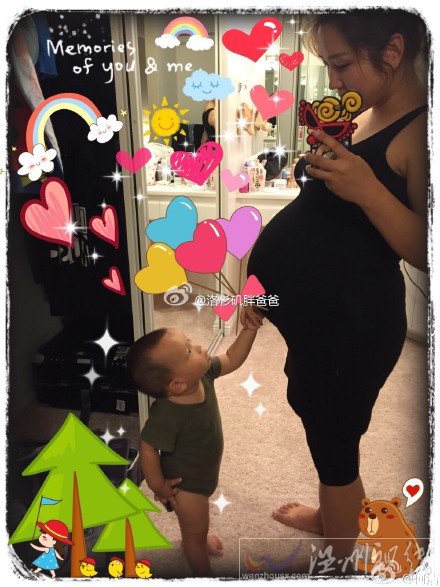 何潔到美國產二胎