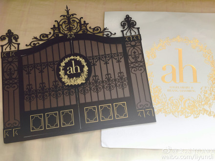 黃曉明baby婚禮請帖