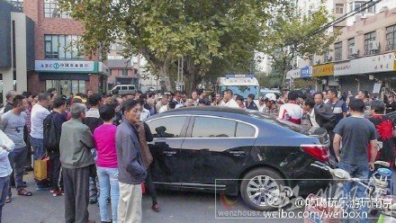 南京市區交通事故現場