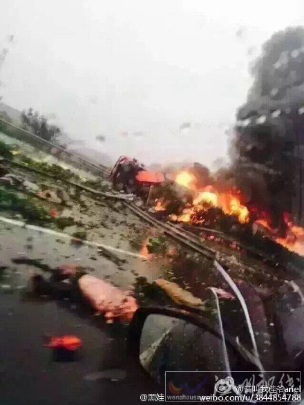 西禹高速蒲城孫鎮發生爆炸事故