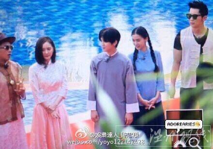 鹿晗海口錄制現場照片