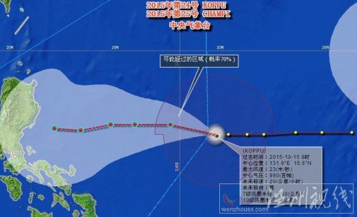 巨爵臺風進不進入中國