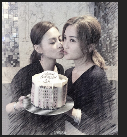 阿嬌為阿Sa慶生