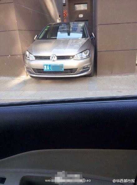 女司機霸氣停車