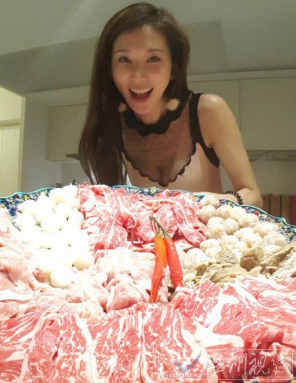 林志玲透視裝聚餐