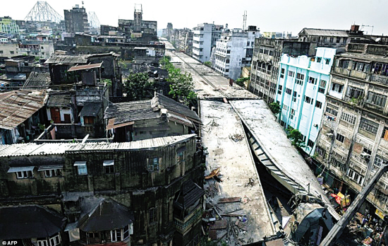 印度立交橋坍塌