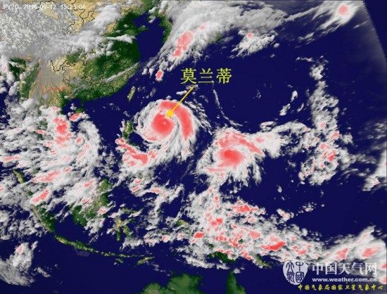 超強臺風莫蘭蒂衛星云圖