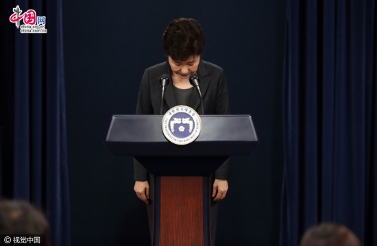 樸槿惠發(fā)表國民談話致歉