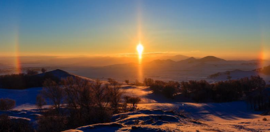 內蒙古草原出現幻日奇觀