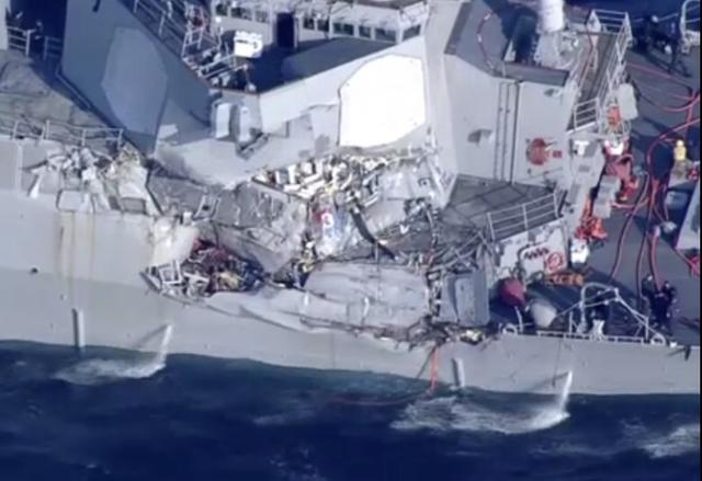 美戰艦撞上菲商船