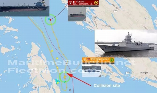 挪威宙斯盾艦沉了