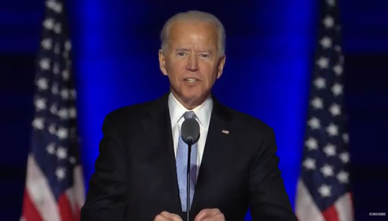 拜登以當選總統身份發表講話