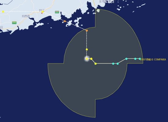 今年第7號臺風查帕卡生成