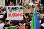 英國倫敦數千人抗議塔利班接管阿富汗