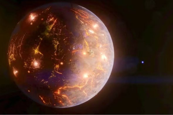 地球大小的外行星被廣泛的火山活動(dòng)所籠罩