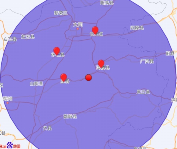 山西大同市渾源縣3.1級地震