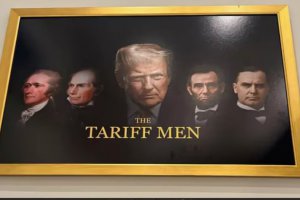 關(guān)稅人：白宮新肖像特朗普與林肯、杰斐遜合影