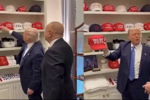 特朗普展示“特朗普2028”帽子預(yù)示第三任期將重演