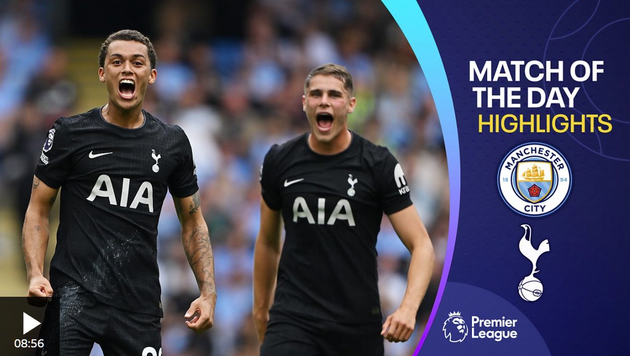 托特納姆熱刺在伊蒂哈德球場擊敗曼城