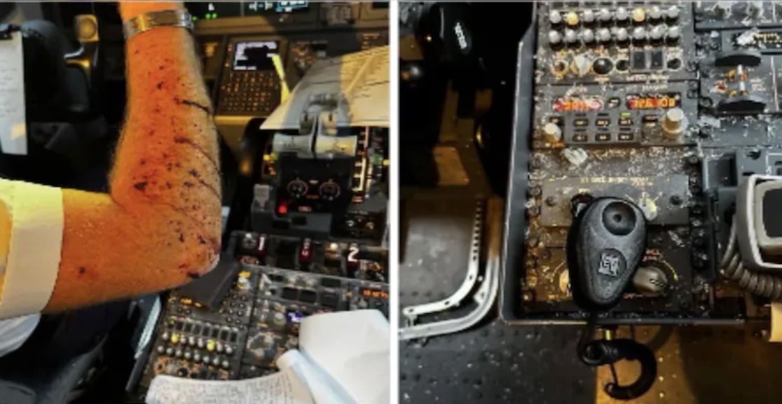 美國波音737飛機(jī)從10000英尺高空墜落飛行員受傷